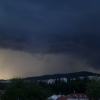 Bouřka se shelf cloudem v Rožnově pod Radhoštěm - 20.6.2015