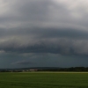 Shelf cloud na odpolední bouřce u Unhoště - 24.5.2018