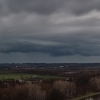 Shelf cloud na slabé bouřce pohledem z Mělníka - 10.3.2023