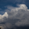 Večerní konvekce a oblaka pileus, Mělnicko 11.7.2016