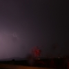 Večerní vzdálená bouřka nad Benešovem a následná noční multicela nad Brdy - 23.5.2018